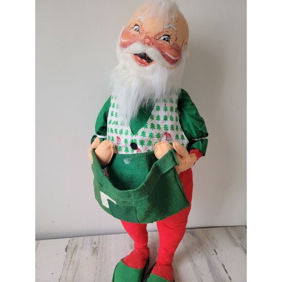 Large Santa Claus annalee vintage Xmas home decor unique plush - Picture 2 of 12
